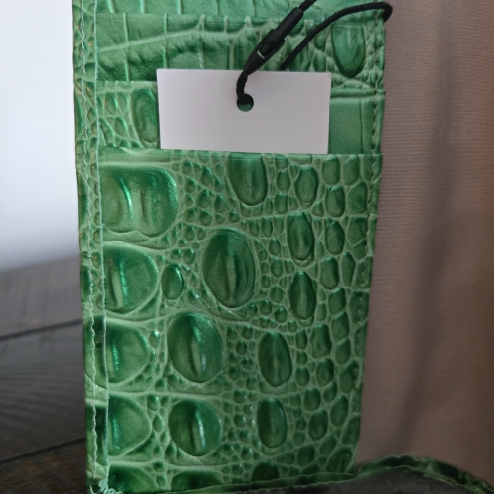 Brahmin Emerald Crocodile Embossed Leather Wallet - Picture 3 of 3